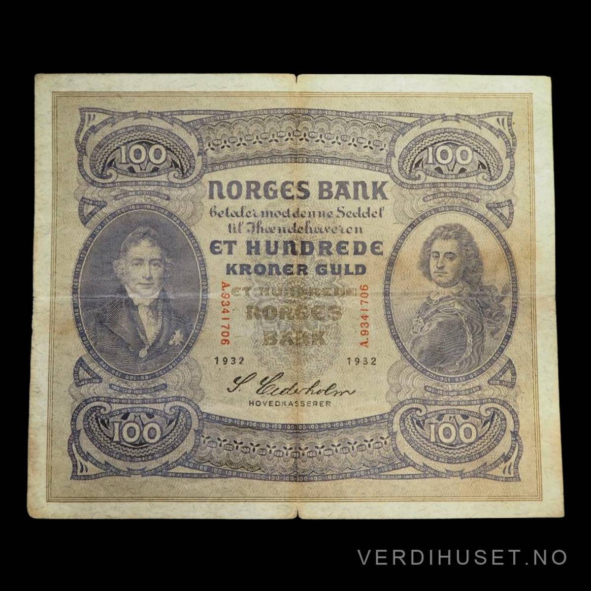 100 Kr 1932 A Kv 1- (A.9341706) - S