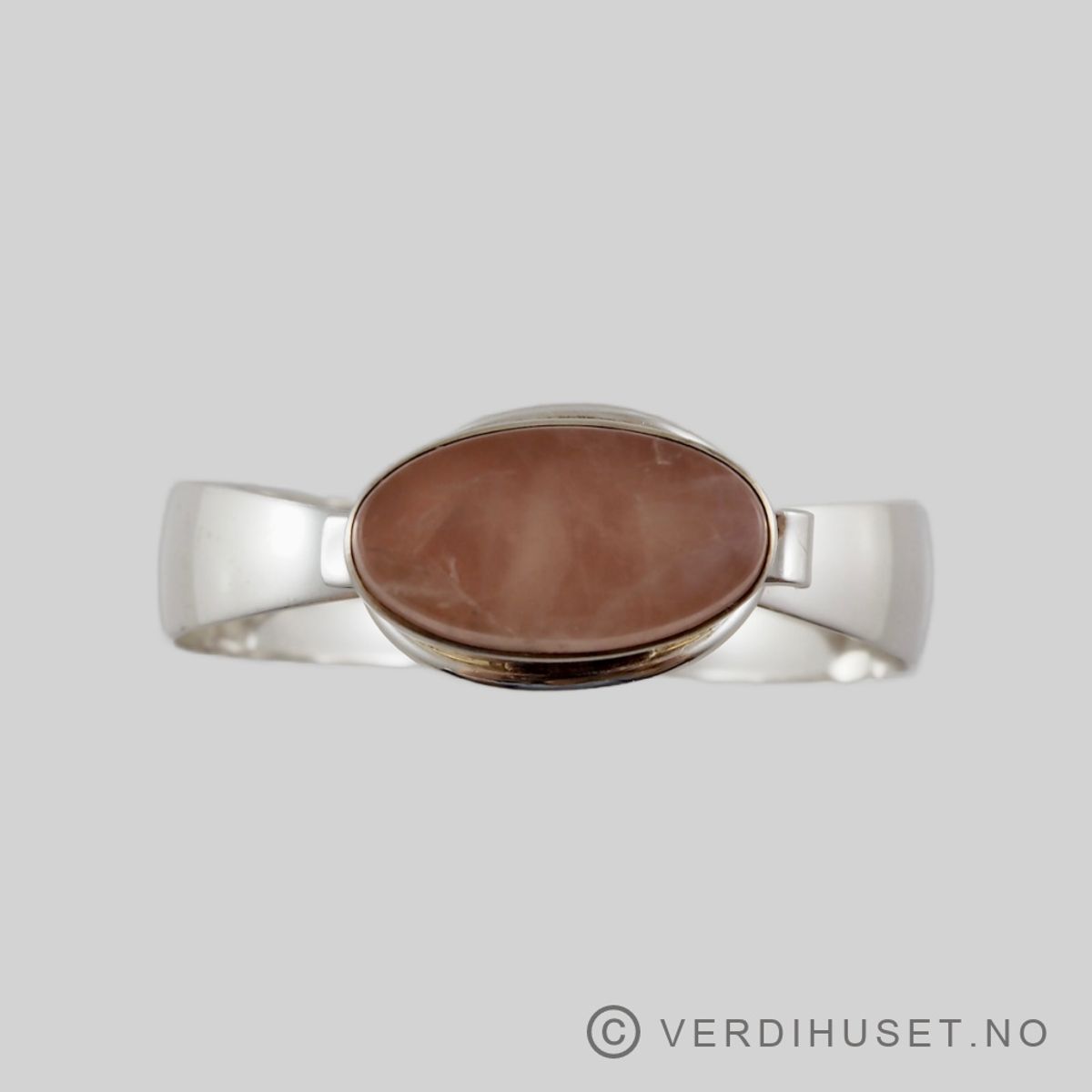 Armring i sølv med rosa sten - N. E. From