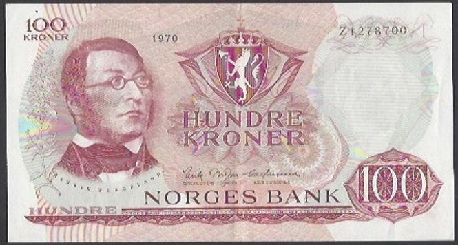 Hovedbilde 100 kr 1970 Z Kv g1+ (Z.1278700) - Erstatning
