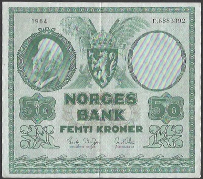 Hovedbilde 50 kr 1964 E Kv g1 (E. 6883392)