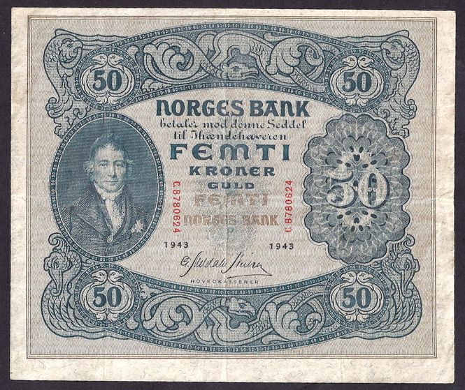 Hovedbilde 50 kr 1943 C Kv 1 (C.8780624)