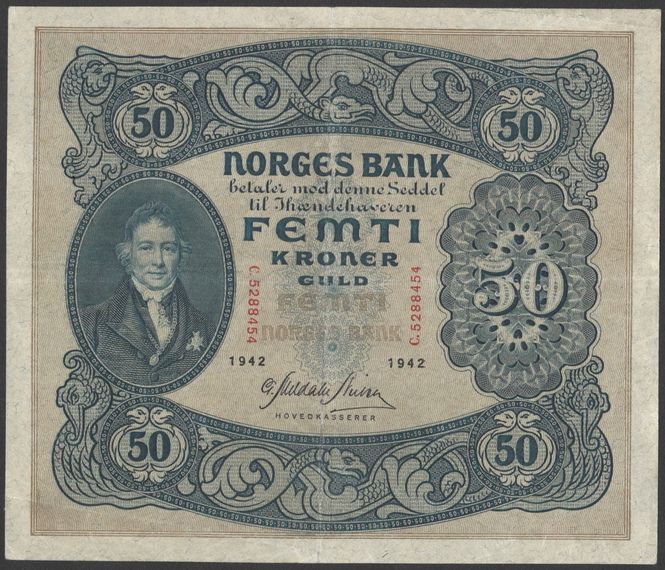 Hovedbilde 50 kr 1942 C Kv g1 (C.5288454)