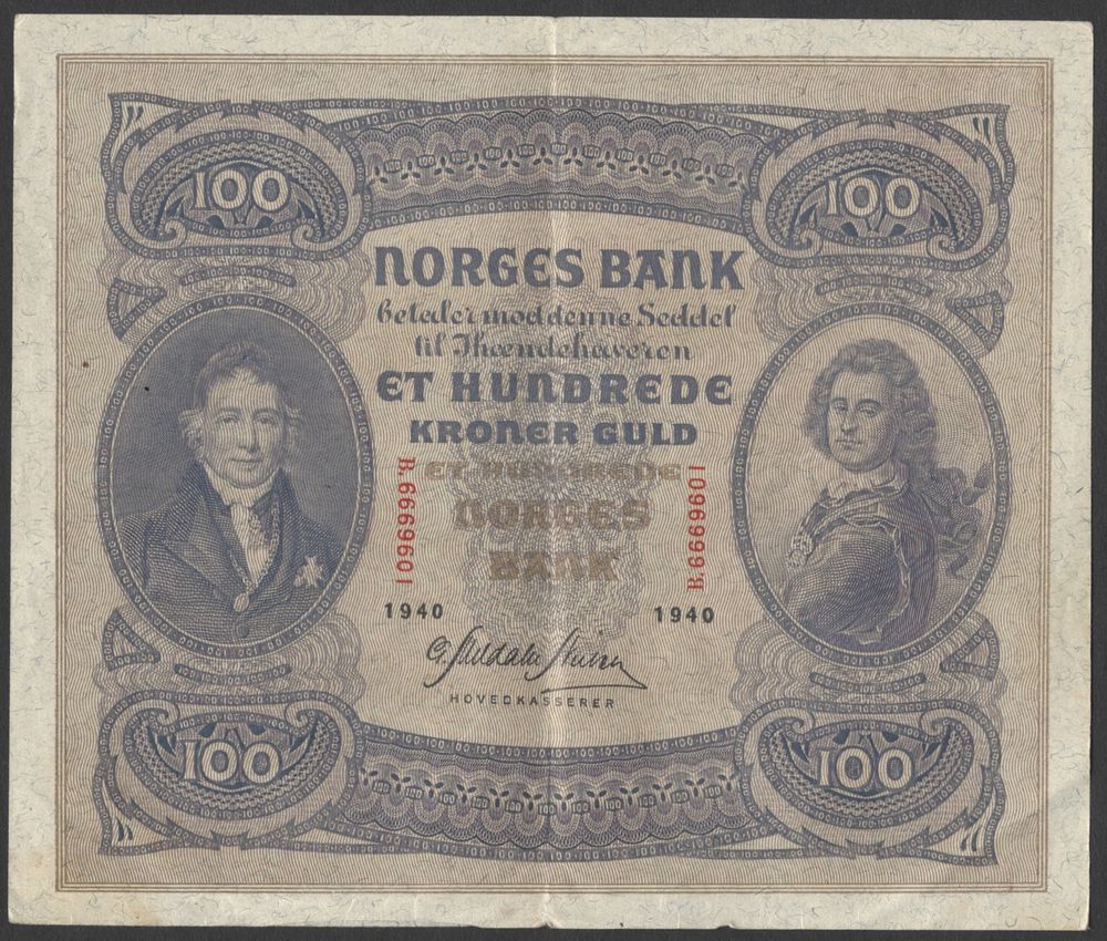 100 kr 1940 B Kv g1 (B. 6669601)