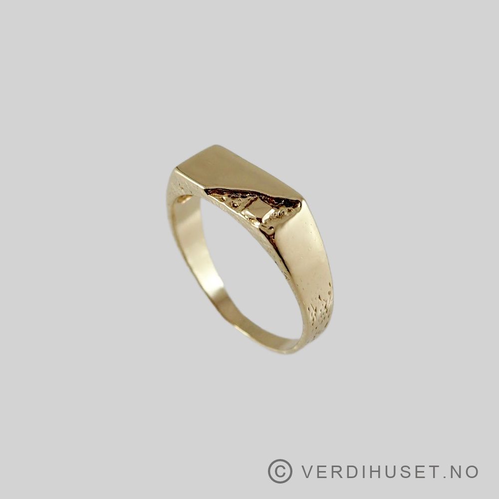 Herre-ring i 14 K gull