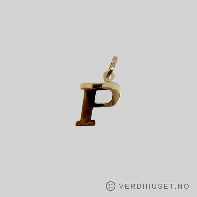 Hovedbilde Charm i 18 K gull - Bokstaven P