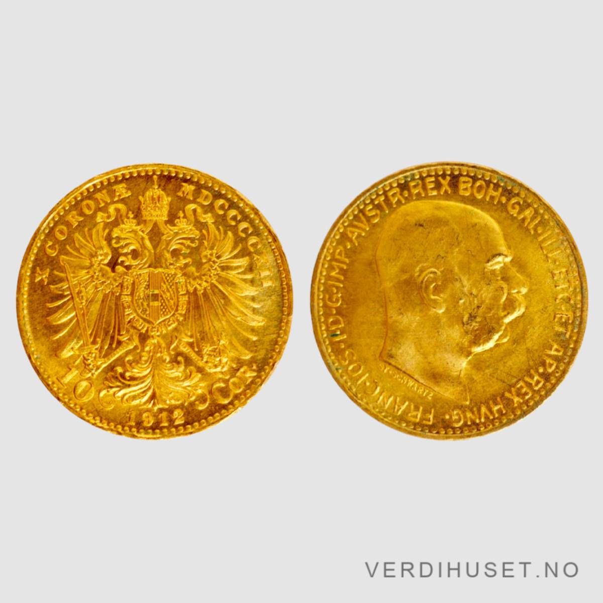 10 Cor 1909 - 1912 gull - Østerrike