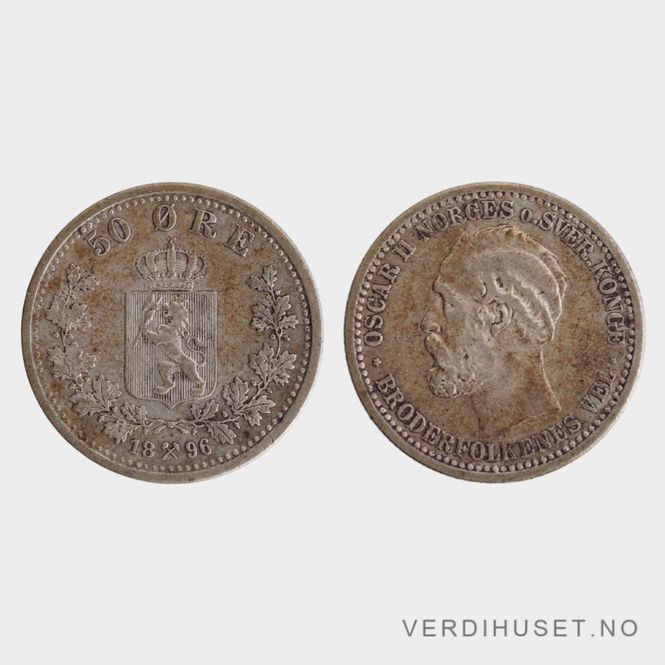 Hovedbilde 50 øre 1896 Kv g 1