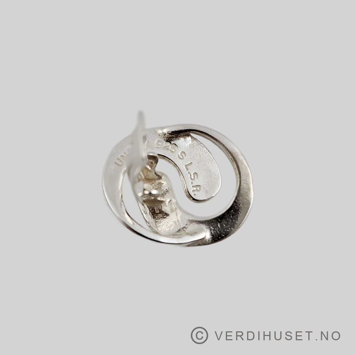 Øreklips i sølv - Uni D-A