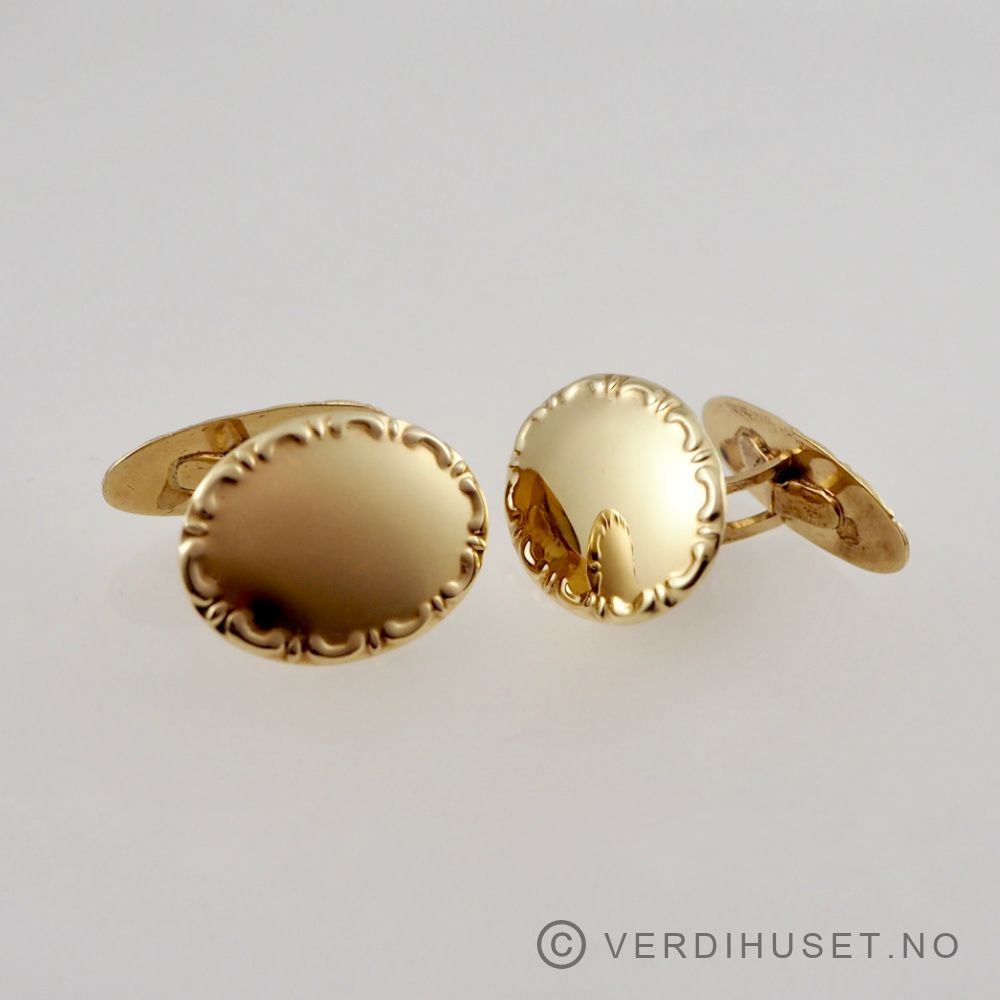 Mansjettknapper i 14 K gull