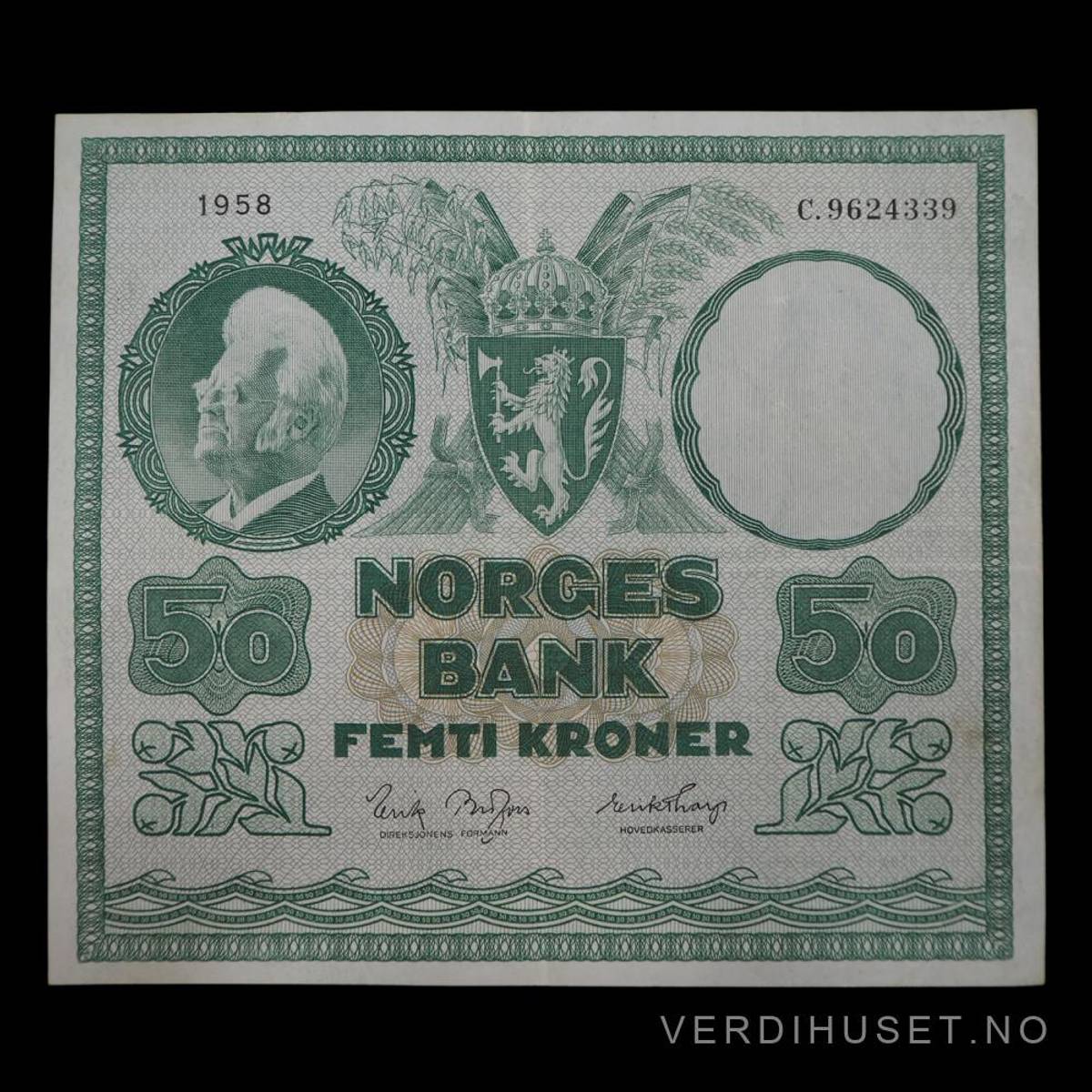 50 kr 1958 C Kv g1 (C.9624339)