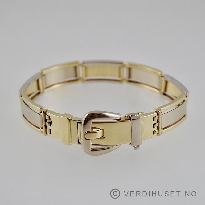 Hovedbilde Armbånd i 14 K gult og hvitt gull 