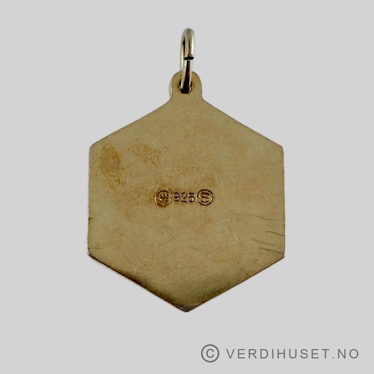 Anheng i forgylt sølv med emalje - Stjernetegn Tyren - D-A