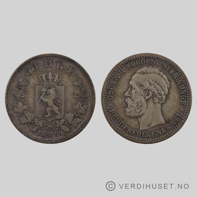 Hovedbilde 50 Øre 1899 Kv g1