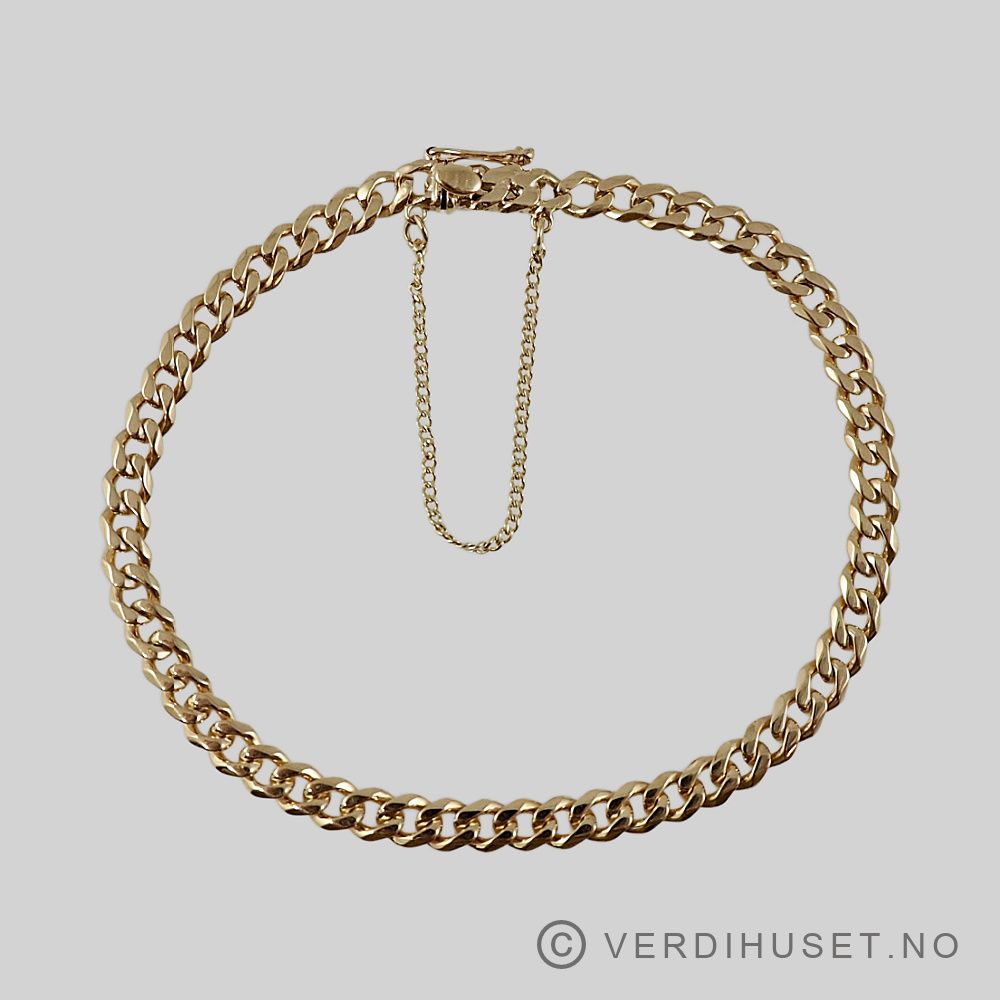 Armbånd i 14 K gull - Panser