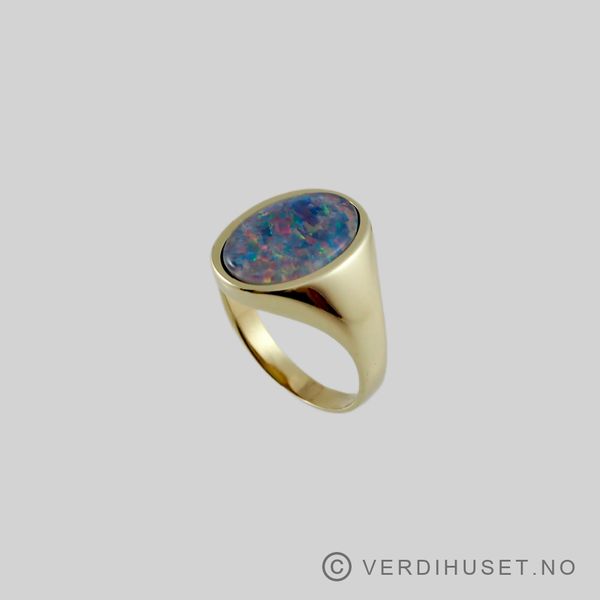 Hovedbilde Ring i 14 K gull med opal