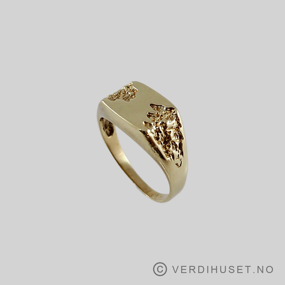 Herre-ring i 14 K gull