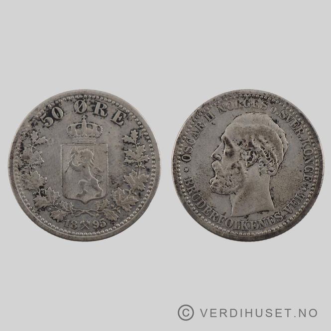 Hovedbilde 50 Øre 1895 Kv g1