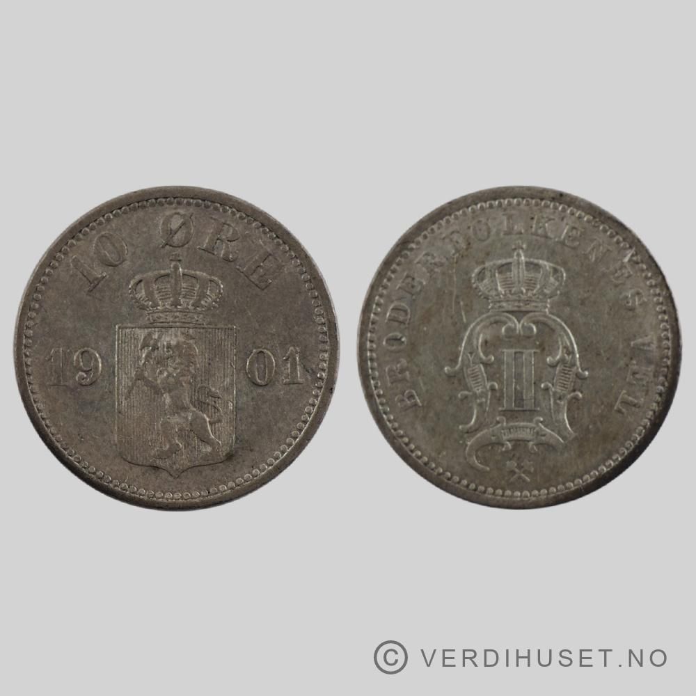 10 øre 1901 Kv g1+