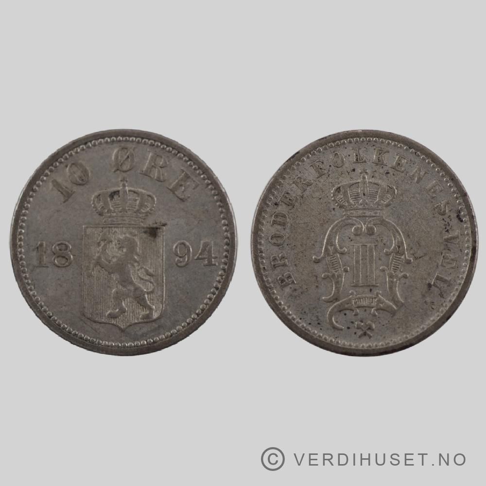 10 Øre 1894 Kv 1+