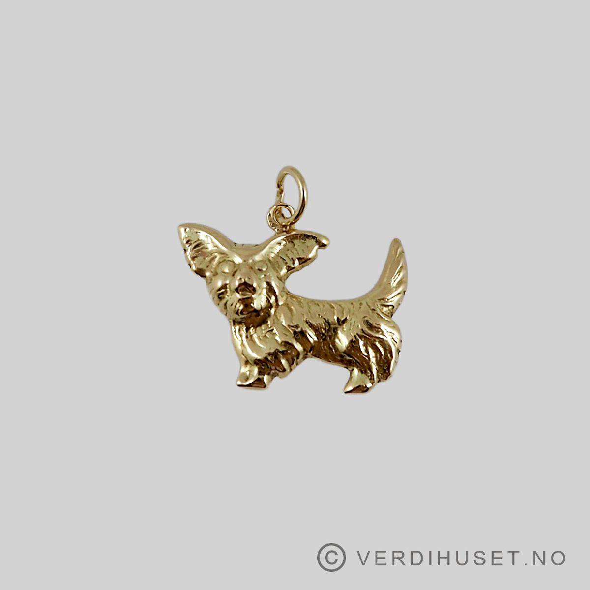 Charm i 14 K gull - Hund