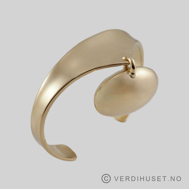 Hovedbilde Kraftig armring i 14 K gull med anheng - Ole ...