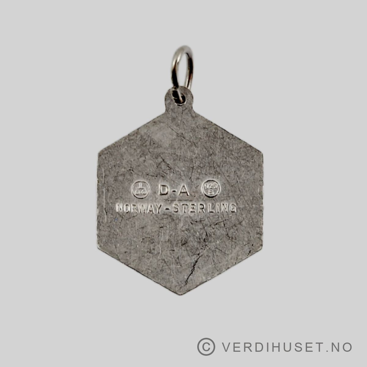 Anheng i sølv med emalje, Stjernetegn Tvillingene - D-A