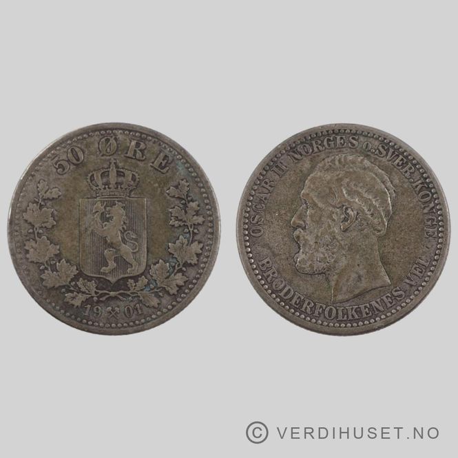 Hovedbilde 50 Øre 1901 Kv 1