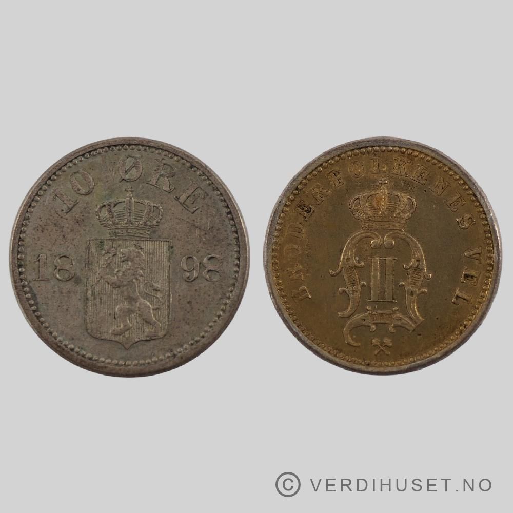 10 øre 1898 Kv 01