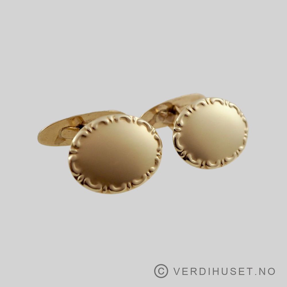 Mansjettknapper i 14 K gull
