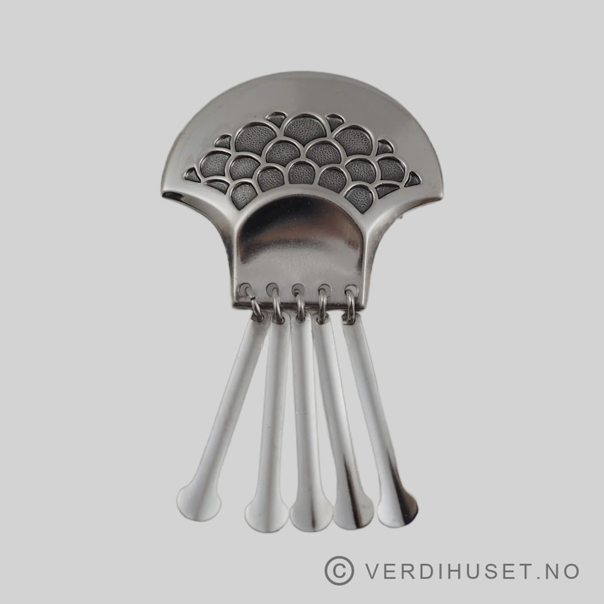 Brosje/Anheng i sølv - D-A