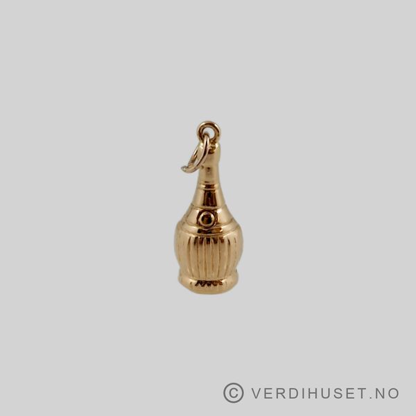 Hovedbilde Charm i 18 K gull - Champagne-flaske