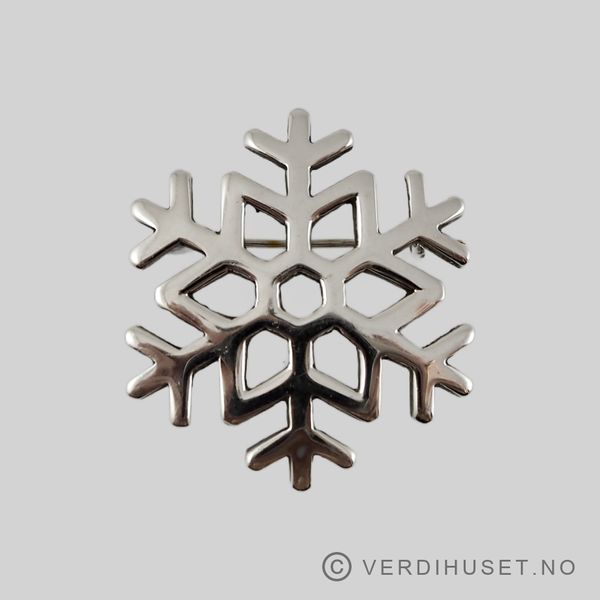 Hovedbilde Brosje i sølv - Snøkrystall