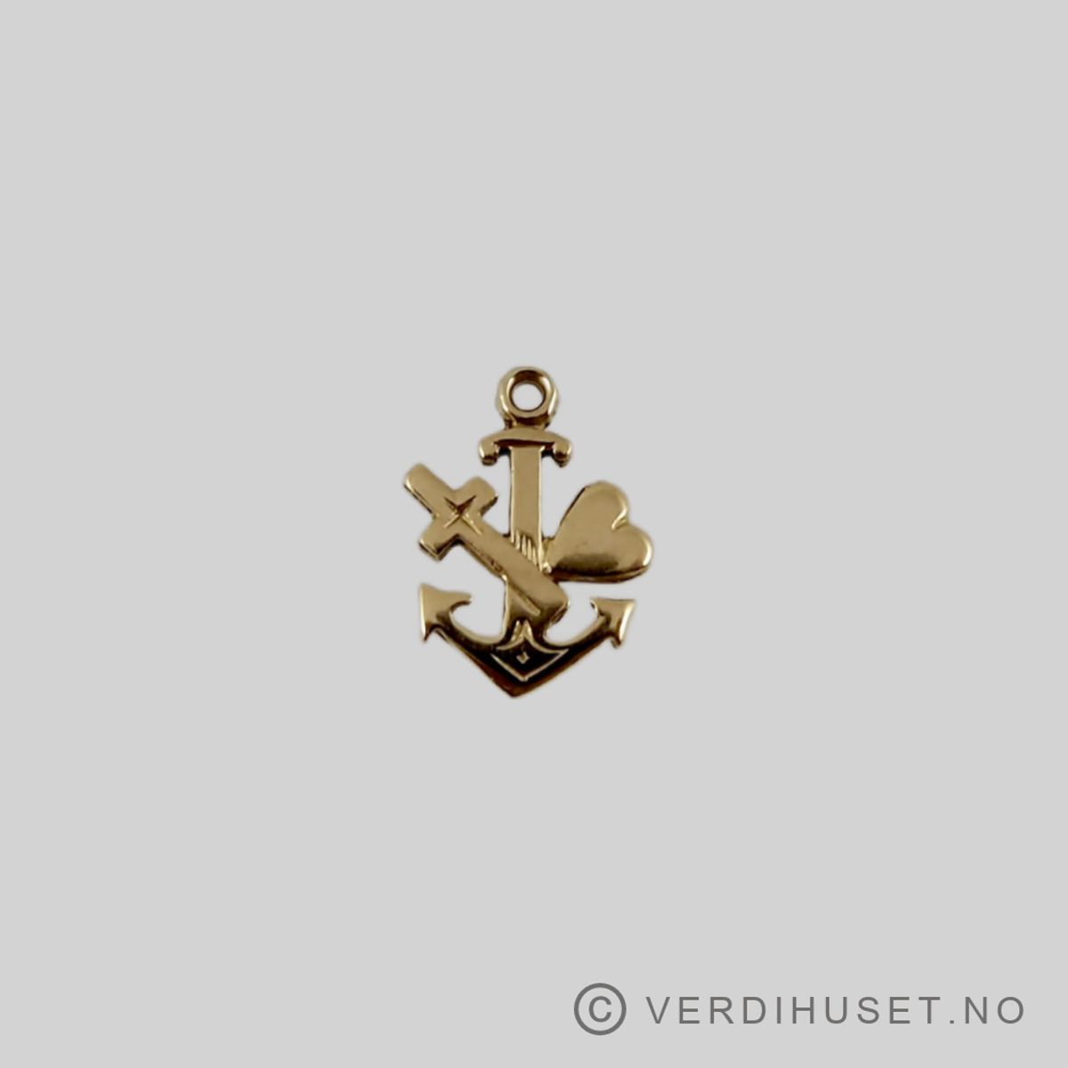 Charm i 14 K gull - Tro, Håp & Kjærlighet