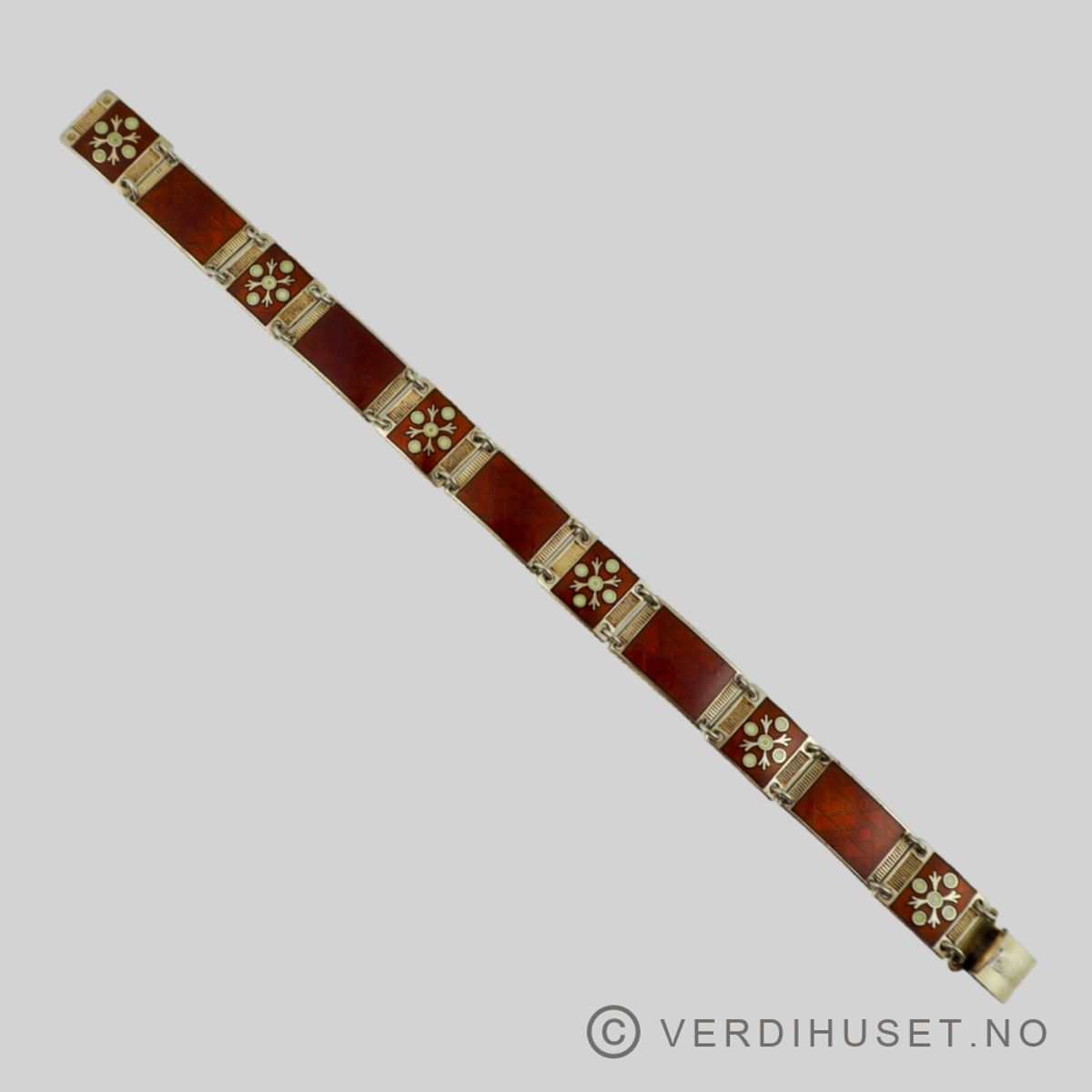 Armbånd i forgylt sølv med emalje - Bernard Meldahl