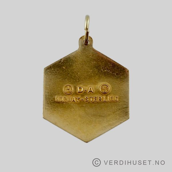 Hovedbilde Anheng i forgylt sølv med emalje, Stjernetegn ...